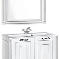 Мебель для ванной Aquanet Паола 90 белый/серебро литьевой мрамор