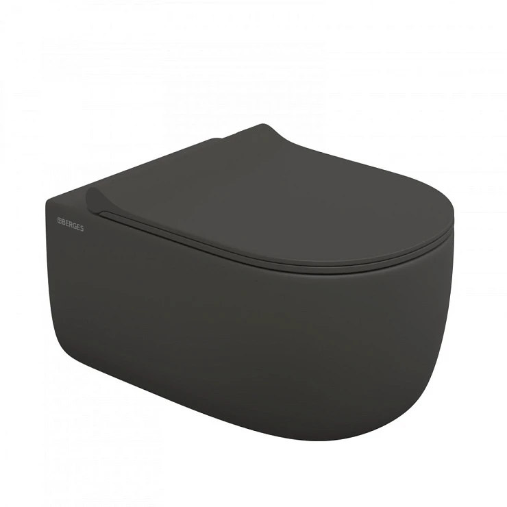 Унитаз подвесной Berges Ego XL 083218 антрацит матовый