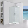 Душевой уголок Black&White Stellar Wind S102-900 90x90см 1029090 профиль хром, стекло прозрачное
