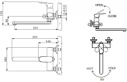 Смеситель для биде Bravat Phillis F356101C-ENG хром