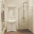 Душевая дверь в нишу GuteWetter Trend Door 90х60см GK-862P профиль хром, стекло прозрачное