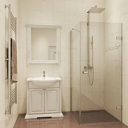 Душевая дверь в нишу GuteWetter Trend Door 90х60см GK-862P профиль хром, стекло прозрачное