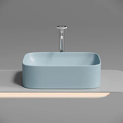 Раковина накладная Ceramica nova Element 505*380*150мм CN6052ML голубая матовая