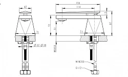 Смеситель для раковины Bravat Diamond F118102G-ENG золото