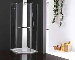 Душевой уголок Cezares Bergamo 90x90см BERGAMO-R-1-90-ARCO-C-Cr-R-IV профиль хром, стекло прозрачное