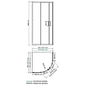 Душевой уголок Wasserkraft Dill 90x90см 61S01 профиль черный матовый, стекло прозрачное
