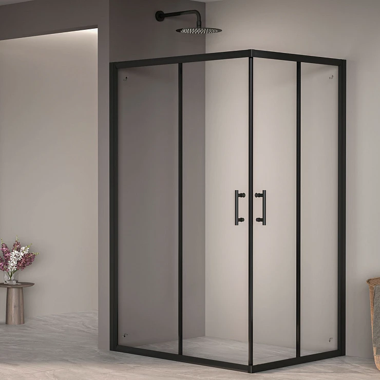 Душевой уголок RGW Passage PA-146B 120x80см 020814682-14 профиль черный, стекло прозрачное
