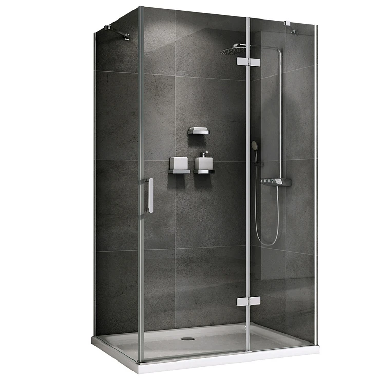 Душевой уголок ABBER Zart 120x90см AG08120-S91 профиль хром, стекло прозрачное