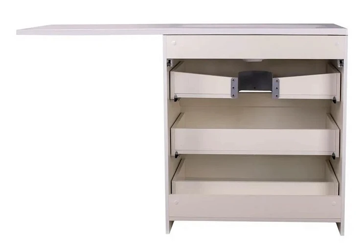 Тумба с раковиной Style Line Даллас 150 напольная, левая, белый глянец