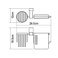 Держатель туалетной бумаги Wasserkraft Exter K-5259 с держателем для освежителя, с крышкой, бронза