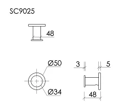Крючок Sancos Base SC9025GG вороненая сталь