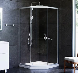 Душевой уголок AM.PM Gem 90x90см W90G-405-090MT профиль хром, стекло прозрачное