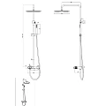 Душевая стойка Boheme Stick 128-NB никель браш