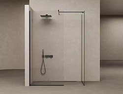 Душевая перегородка Salini ATRIO 100x220см 21102B профиль черный, стекло прозрачное