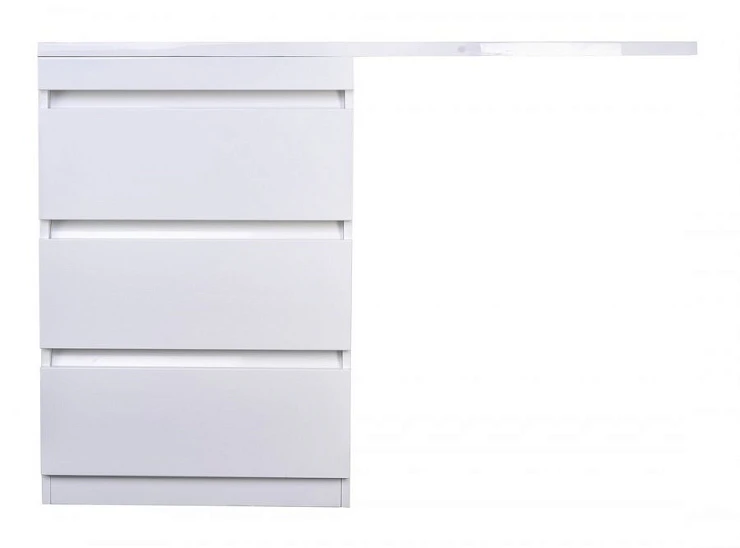 Тумба с раковиной Style Line Даллас 120 напольная, левая, белый глянец