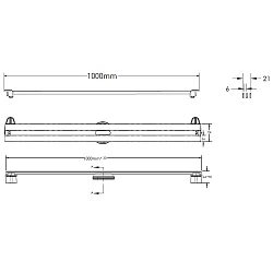 Душевой лоток Berges Super Slim 100 091055 хром