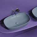 Раковина накладная Ceramica nova Element 600*380*138мм CN6049MHL серо-голубая матовая