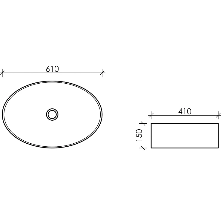 Раковина накладная Ceramica Nova Element CN5018 белая глянцевая