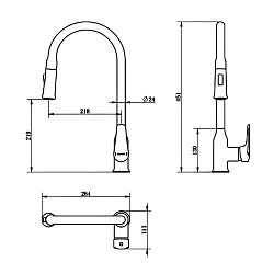 Смеситель для кухни Bravat ARDEN F7362395CP-ENG хром