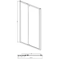 Душевая дверь в нишу Bravat Line 100x200см BD100.4112A профиль хром, стекло прозрачное