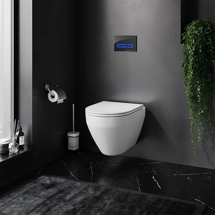 Инсталляция с унитазом и клавишей AM.PM Spirit 2.0 IS450A38.701700 белый, синий, черный