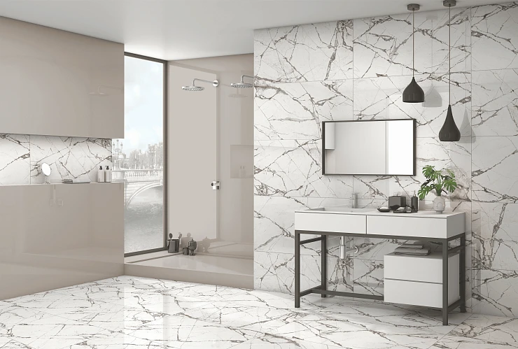 Керамогранит Global Tile Timeline 120x60 GT120604703PR белый