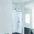 Душевая дверь в нишу Bravat Wave 120x200см BD120.4102S профиль хром, стекло прозрачное
