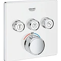 Термостатический смеситель Grohe Grohtherm SmartControl 29157LS0 для душа, хром / белый