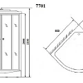 Душевая кабина Niagara Luxe 90x90см NG-7701W профиль серебро