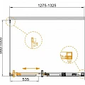 Душевой уголок Cezares Duet Soft 130x100см DUET SOFT-AH-1-130/100-C-Cr хром, стекло прозрачное