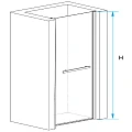 Душевая дверь в нишу RGW Passage PA-103B 90 020810309-14 профиль черный матовый, стекло прозрачное