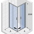 Душевой уголок Riho Hamar 2.0 R207 90х90см G007005120 профиль хром, стекло прозрачное