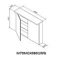 Зеркало-шкаф AM.PM Spirit M70MCX0801WG с подсветкой, белый глянец
