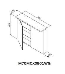 Зеркало-шкаф AM.PM Spirit M70MCX0801WG с подсветкой, белый глянец