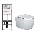 Комплект инсталляции Ceramica Nova CN121001CH с унитазом CN3001, кнопка хром глянец