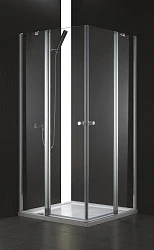 Душевой уголок Cezares Elena 100x100см ELENA-W-A-22-100-P-Cr профиль хром, стекло рифленое