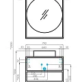 Тумба для комплекта Aquaton Лофт Фабрик 80 дуб кантри