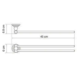 Полотенцедержатель Wasserkraft Ammer K-7031 хром
