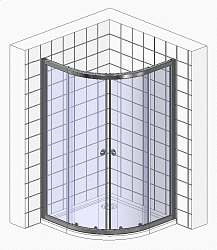 Душевой уголок Wasserkraft Main 90x90см 41S01 профиль хром, стекло прозрачное