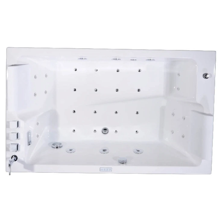 Акриловая ванна Orans BT62115B R 170x100см 62115R0 с гидромассажем, белая глянцевая