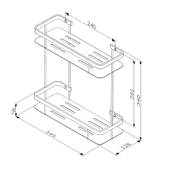 Полка AM.PM Sense L A7453200 двойная, хром