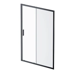 Дверь душевая в нишу AM.PM Gem 140см W90G-140-1-195BM профиль черный, стекло прозрачное/матовое