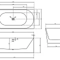 Акриловая ванна ABBER 170x78 AB9258-1.7 R белая глянцевая