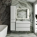 Тумба с раковиной Style Line Атлантика 100 антискрейч белый матовый