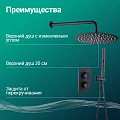 Душевой комплект Allen Brau Priority 5.31013-31 с внутренней частью, черный матовый