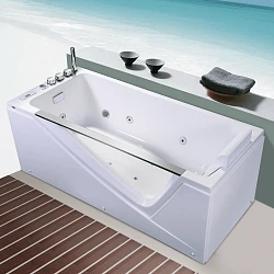 Акриловая ванна Orans 170x75 с гидромассажем OLS-BT65108 L белая глянцевая