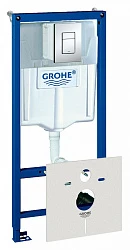 Система инсталляции для унитазов Grohe Rapid SL 38775001 4в1 с кнопкой хром глянцевая