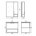 Тумба с раковиной Comforty Франкфурт 60 00-00004332CF бетон светлый
