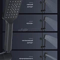 Душевая стойка Sancos Kanedo SC7100MB с термостатом, черная матовая