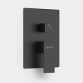 Душевой комплект BERGES VENTAS 2S BLACK с внутренней частью, черный матовый